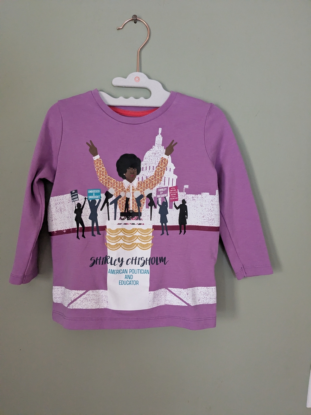🥰$15 WHEN BUNDLED 🥰Kids Shirley Chisholm Long-Sleeve Graphic Tee - Purple